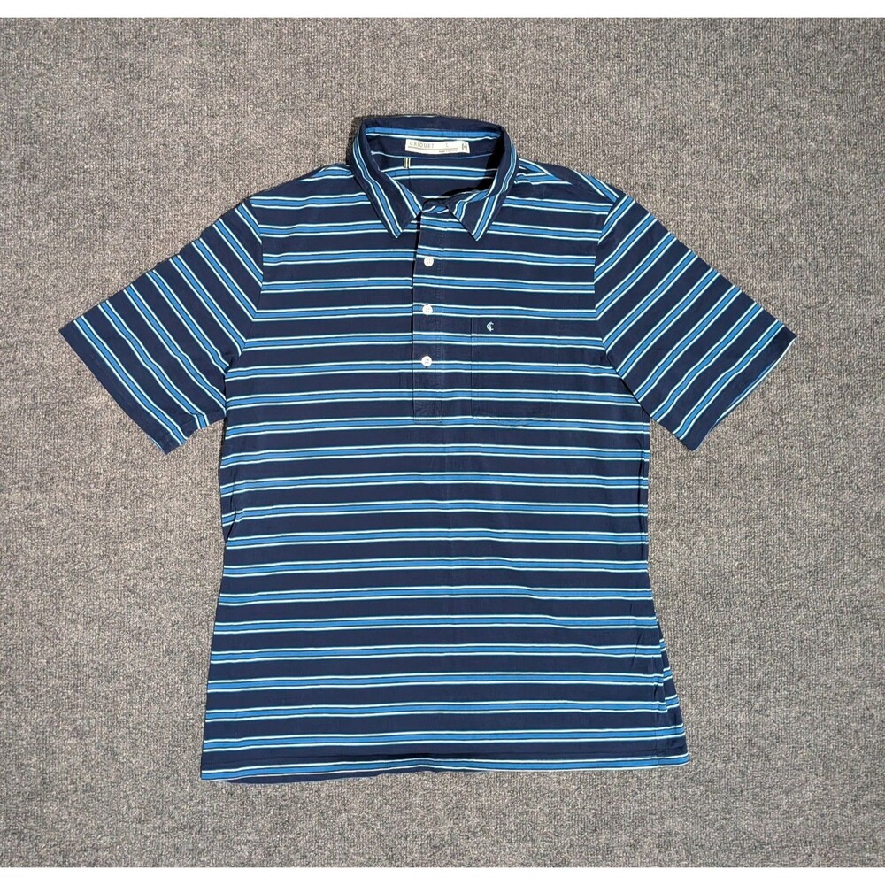 Criquet Polo Shirt Mens Large Pima Cotton Golf Striped